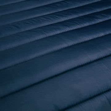 Cabe 3 Piece Queen Comforter Set, Polyester Puffer Channel Quilt, Navy Blue