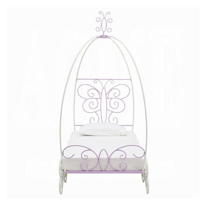 Angel Full Bed with Canopy, White & Purple