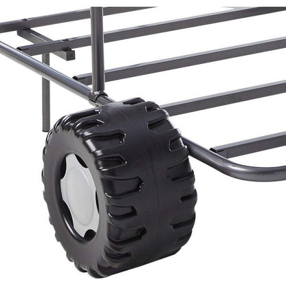 Metal Go Kart Style Twin Bed, Black