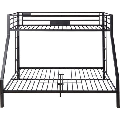 Metal Twin XL/Queen Bunk Bed, Black Sand