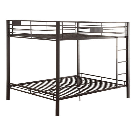 Metal Queen/Queen Bunk Bed, Black Sand