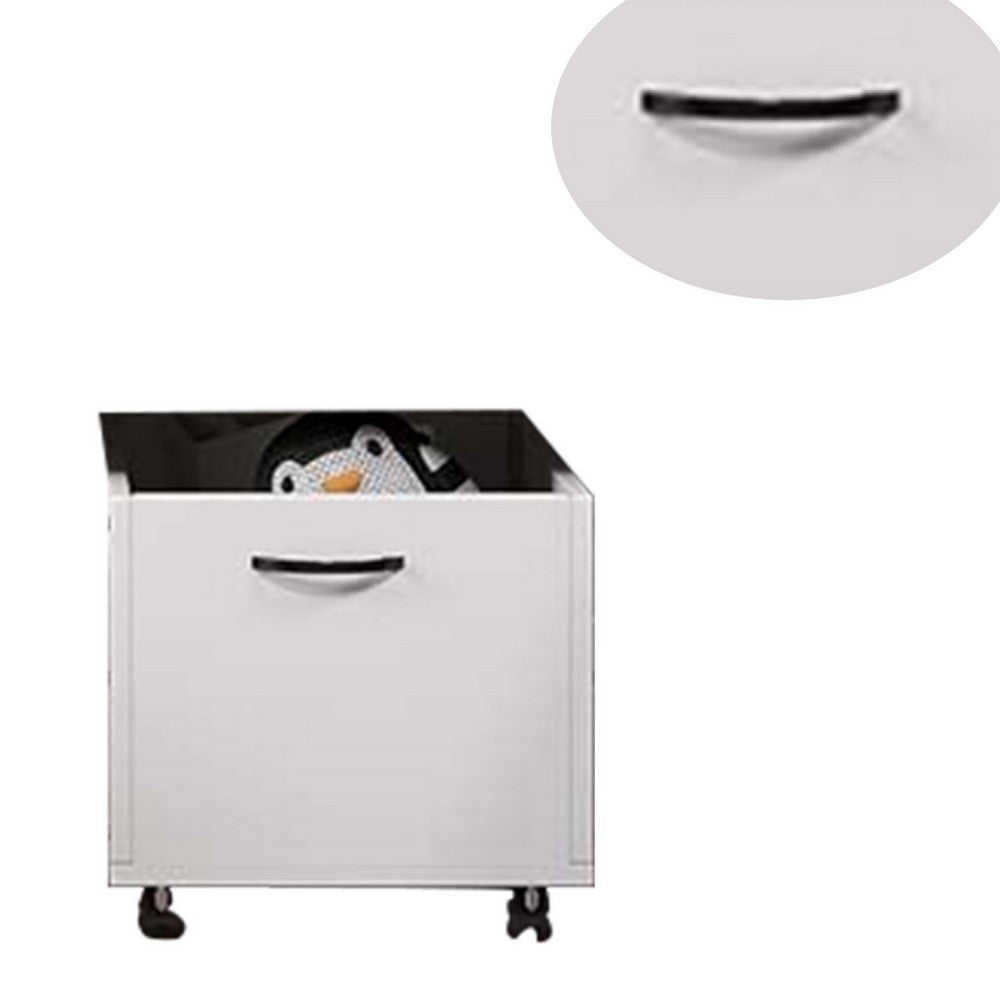 20 Inch Multipurpose Storage Box with Caster Wheels, Set of 2, White