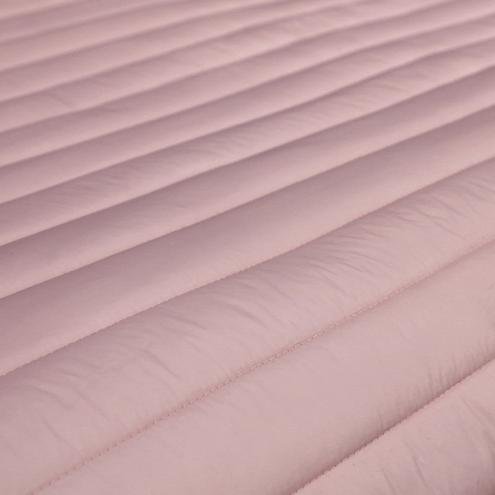 Cabe 3 Piece Queen Comforter Set, Polyester Puffer Channel Quilt, Rose Pink