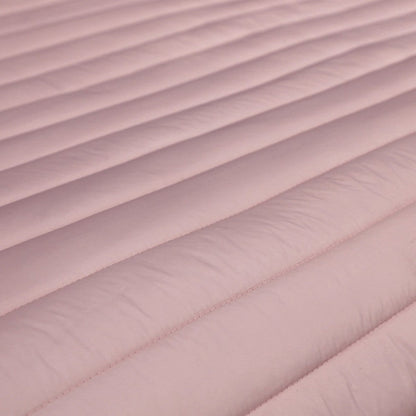 Cabe 3 Piece Queen Comforter Set, Polyester Puffer Channel Quilt, Rose Pink