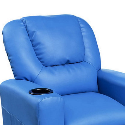 Nik Youth Recliner Chair, Cup Holder, Padded Seat and Back, Blue