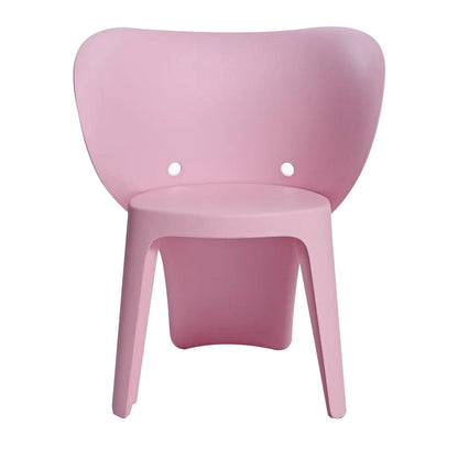 Fyna 16 Inch Kids Chair with Curved Back, Set of 4, Elephant Trunk Design, Pink