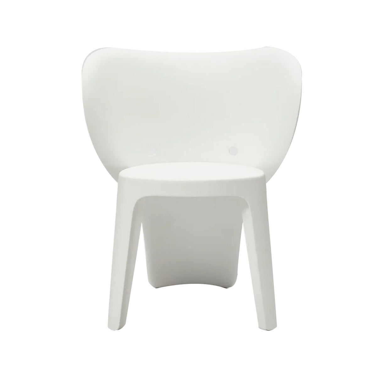 Fyna 16 Inch Kids Chair with Curved Back, Set of 4, Elephant Trunk Design, White