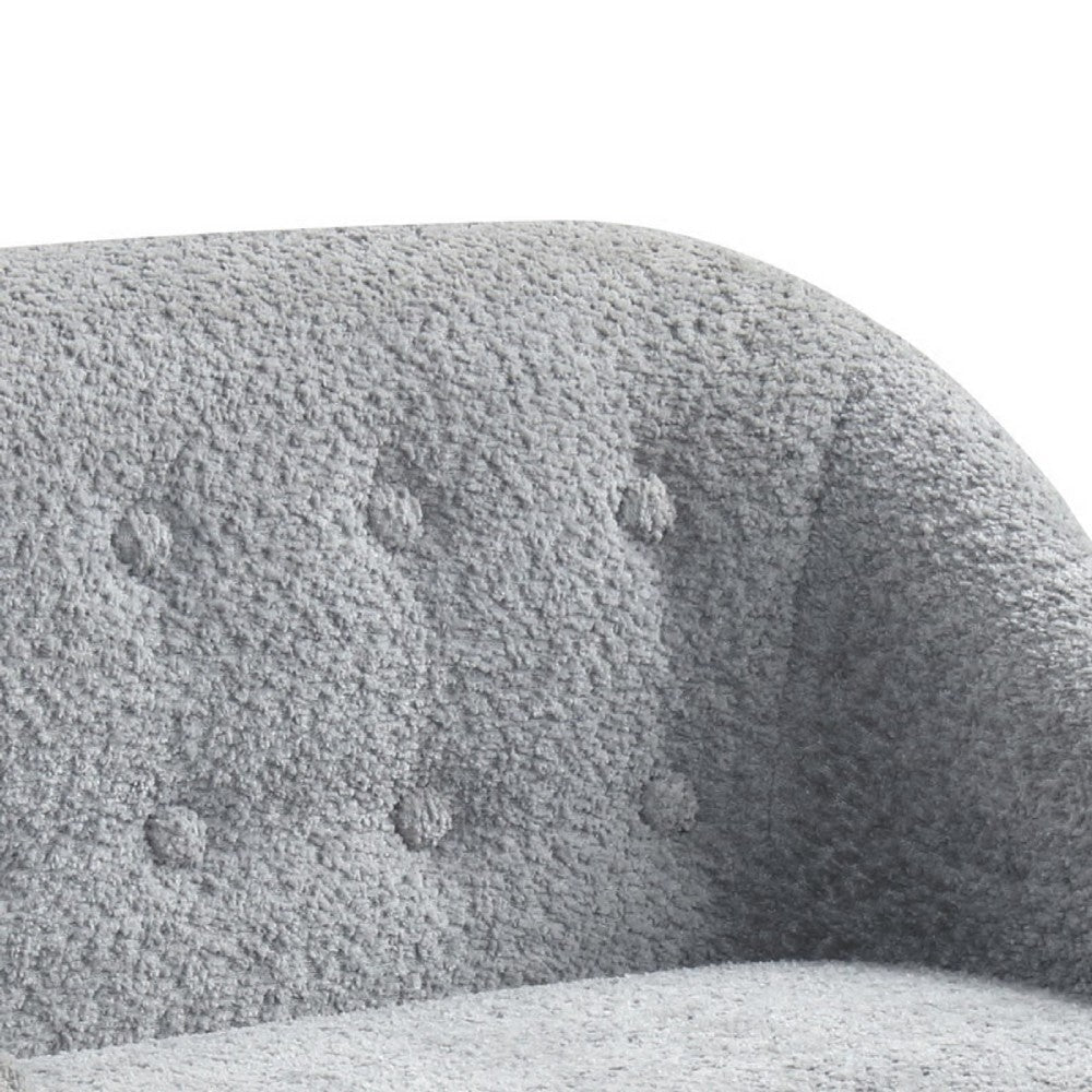 Aelia Kids Size Sofa Chair, Wood Legs, Gray Tufted Chenille 29 Inch