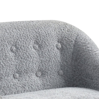 Aelia Kids Size Sofa Chair, Wood Legs, Gray Tufted Chenille 29 Inch
