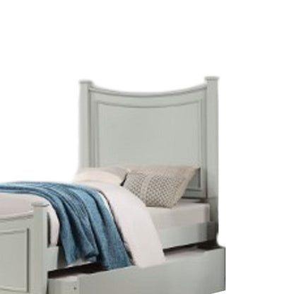 Roly Kids Full Size Bed w Trundle, Cradle Inspired Arches, Gray Wood