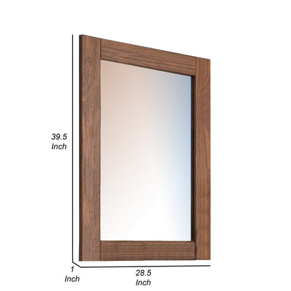 Stav Dresser Mirror, Rectangular Frame, Mahogany Brazilian Pine Wood
