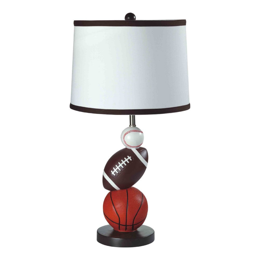 Sports Table Lamp, Basketball, Football, Soccer, 25 Inch for Athlete Kids