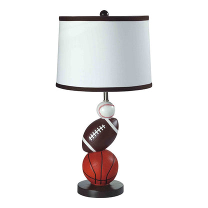 Sports Table Lamp, Basketball, Football, Soccer, 25 Inch for Athlete Kids