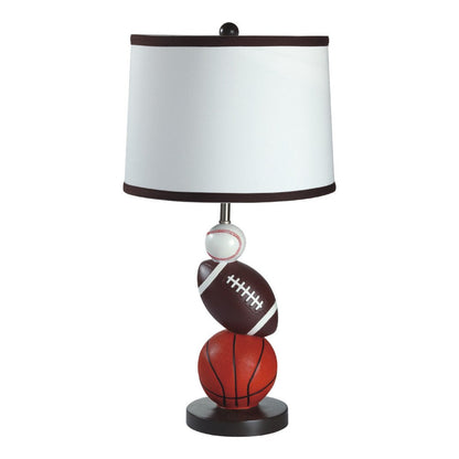 Sports Table Lamp, Basketball, Football, Soccer, 25 Inch for Athlete Kids