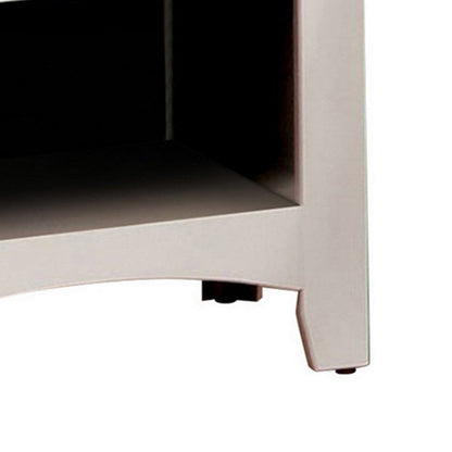 Omnus Wood Night Stand, White Finish