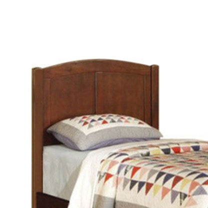 Wooden Twin Size Bed With Headboard And Footboard, Brown