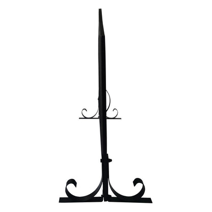 43 Inches 3 Panel Iron Fireplace Screen, Mesh Design, Arched Top, Tree of Life Art, Black